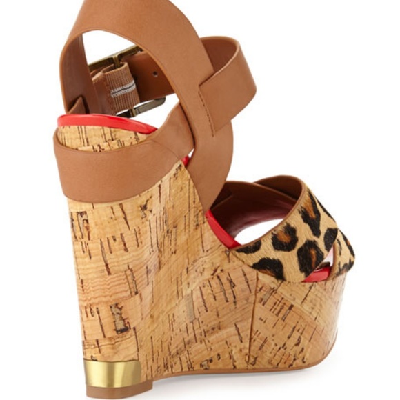 Sam Edelman Animal Print Sasha Wedge Sandal 7.5 ** - Picture 2 of 8